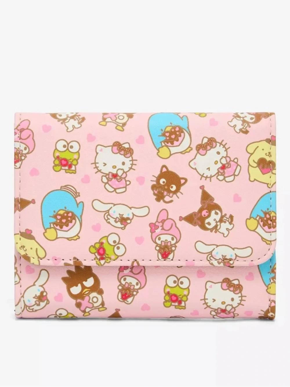 Loungefly Pink Hello Kitty Characters Mini Flap Wallet